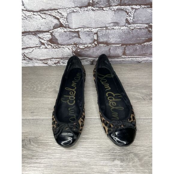 Sam Edelman Calypso Quilted Leopard Ballet Flats Shoes Women 8M US - Picture 4 of 16